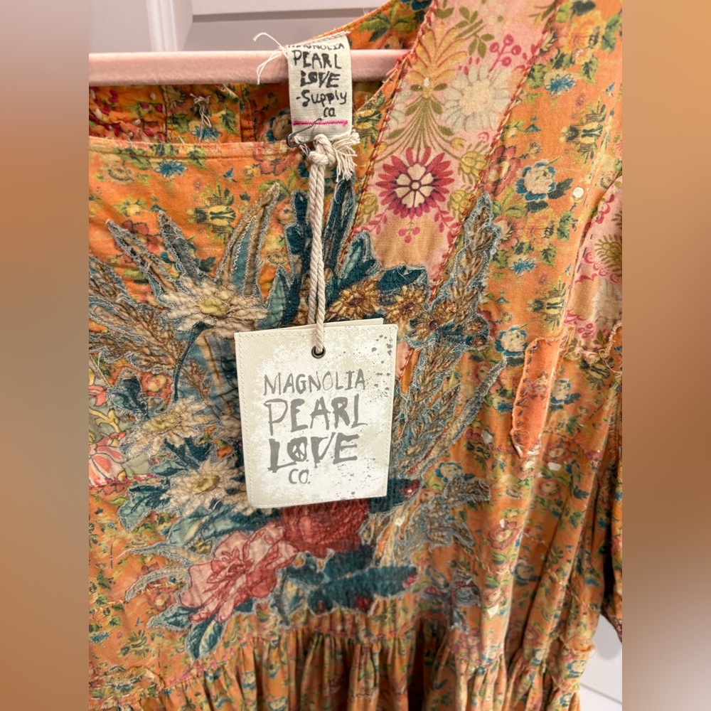 Magnolia Pearl Floral Appliqué Taigi Dress NWT - Picture 10 of 12